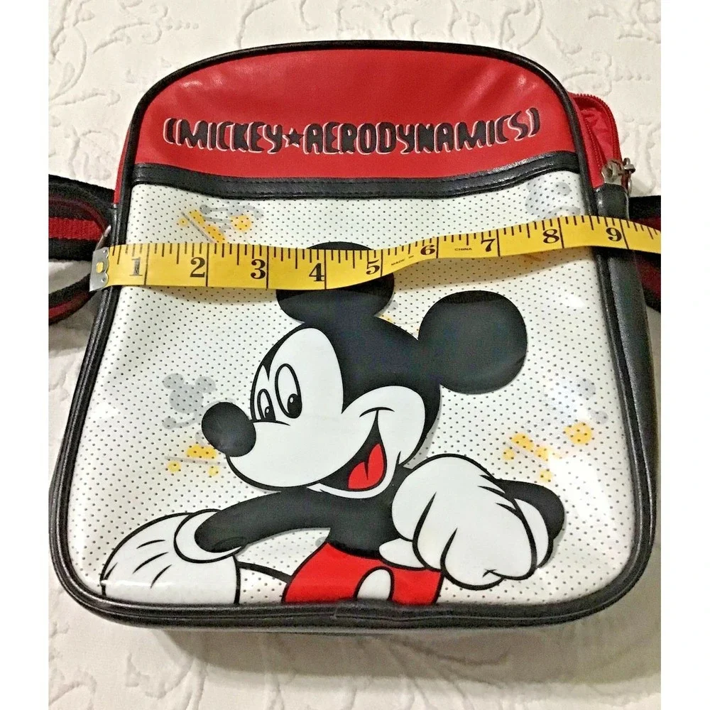 Disney Mickey Mouse Purse Red White Black Small Bookbag Tote Shoulder Strap Y2K